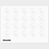 ontwerp van de confetti glitter Baptisme Ronde Sticker (Vel)