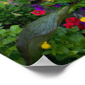 Ontwerp van de Containertuin met blauwe stoel in o Poster (Hoek)