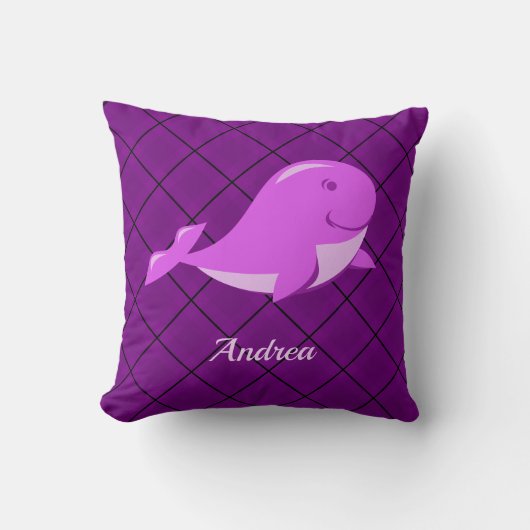 Ontwerp van de Cute Whale Kussen (Voorkant)