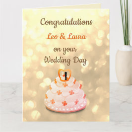 Ontwerp van de dag van de bruiloft kaart