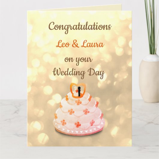 Ontwerp van de dag van de bruiloft kaart (Voorkant)