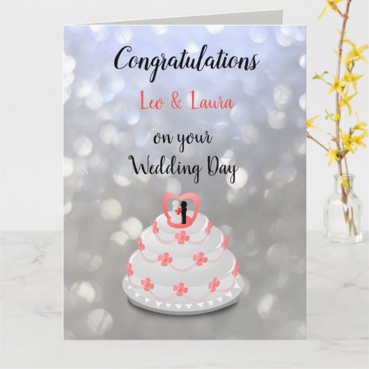 Ontwerp van de dag van de bruiloft kaart (Gele Bloem)