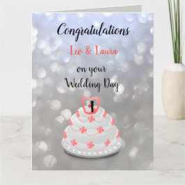 Ontwerp van de dag van de bruiloft kaart