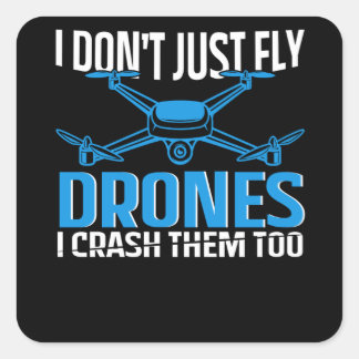 Ontwerp van de drone-pilot | drones vierkante sticker
