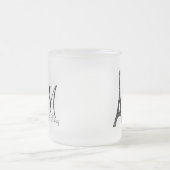 Ontwerp van de Eiffeltower voor DIY Monogram Matglas Koffiemok (Center)