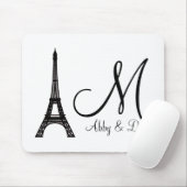 Ontwerp van de Eiffeltower voor DIY Monogram Muismat (Met muis)