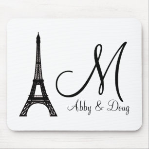 Ontwerp van de Eiffeltower voor DIY Monogram Muismat