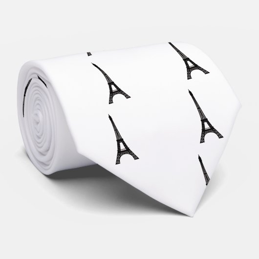 Ontwerp van de Eiffeltower voor DIY Monogram Stropdas (Opgerold)
