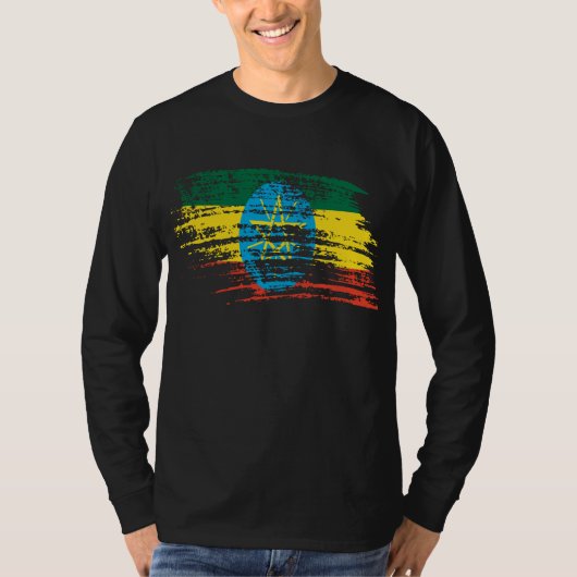 Ontwerp van de Ethiopische vlag T-shirt (Voorkant)