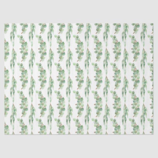 Ontwerp van de Eucalyptusreeks van de waterverf 10 Tissuepapier (Voorkant)