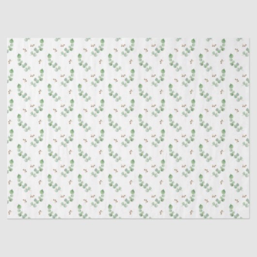 Ontwerp van de Eucalyptusreeks van de waterverf 11 Tissuepapier (Voorkant)