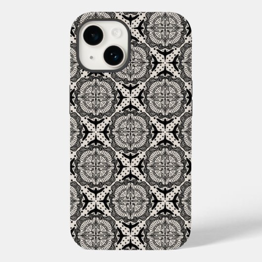 Ontwerp van de familie Medallions en vogelfiligree Case-Mate iPhone Case (Achterkant)
