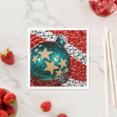 Ontwerp van de feestdag voor militaire kerststerre servet (Insitu)