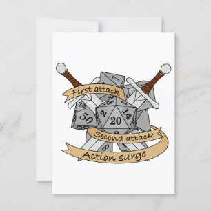 Ontwerp van de Fighter Dice Briefkaart
