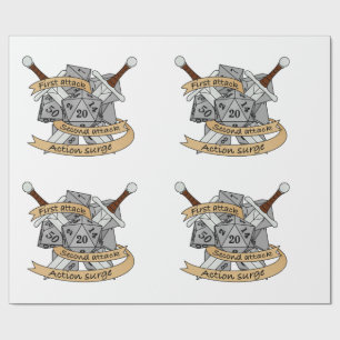 Ontwerp van de Fighter Dice Cadeaupapier