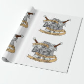 Ontwerp van de Fighter Dice Cadeaupapier (Uitgerold)