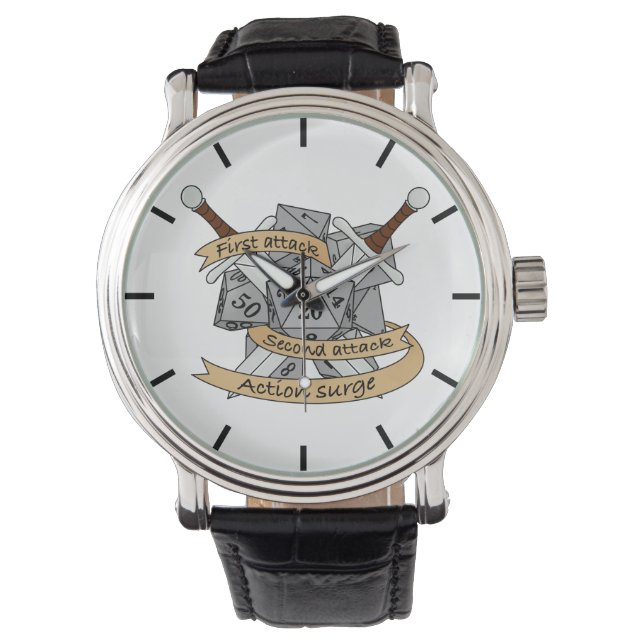 Ontwerp van de Fighter Dice Horloge (Voorkant)