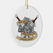 Ontwerp van de Fighter Dice Keramisch Ornament (Rechts)