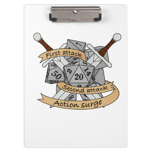 Ontwerp van de Fighter Dice Klembord (Voorkant)
