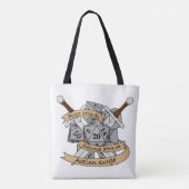 Ontwerp van de Fighter Dice Tote Bag (Achterkant)