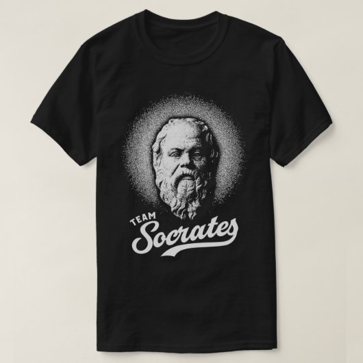 Ontwerp van de Filosofie van het Team Socrates Ret T-shirt (Design voorkant)