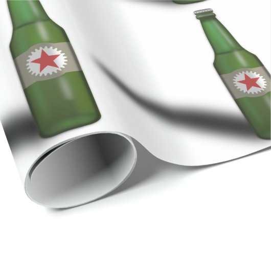 Ontwerp van de fles met kool bier cadeaupapier (Rol Hoek)