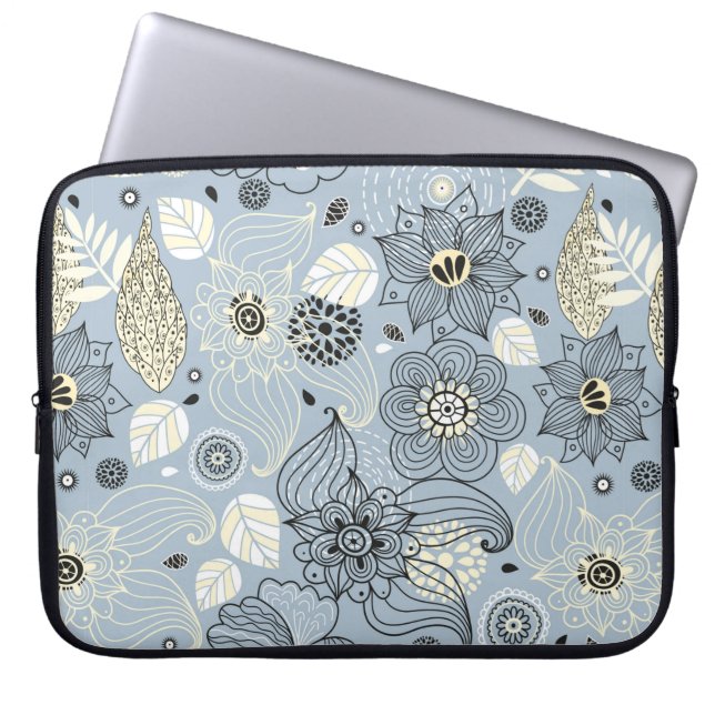 Ontwerp van de Floral herfst Laptop Sleeve (Voorkant)