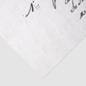 Ontwerp van de Franse handschrift- en rode rozenre Tissuepapier (Detail)