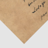 Ontwerp van de Franse handschrift- en rode rozenre Tissuepapier (Detail)