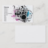 ontwerp van de funky drummer-vector visitekaartje (Voorkant / Achterkant)