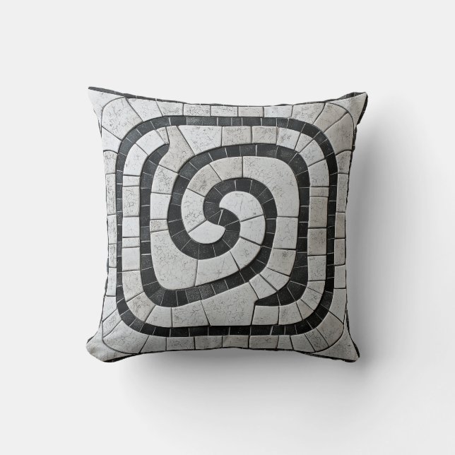 Ontwerp van de gebarsten spiraalvormige Tegel Kussen (Voorkant)