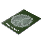 Ontwerp van de gevlekte erwtenpatroon met plantaar notitieboek (Linkerzijde)