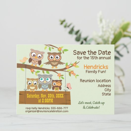 Ontwerp van de gezinshereniging van de klinknagel, kaart (Staand voorkant)