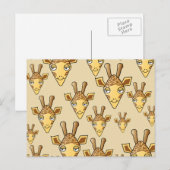Ontwerp van de Giraffe. Briefkaart (Voorkant / Achterkant)