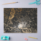 Ontwerp van de Gold- en zwarte Galaxy Star-kaartre Tissuepapier (Craft)