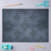 Ontwerp van de Gothic Blue Damask-reeks 8 Tissuepapier (Craft)
