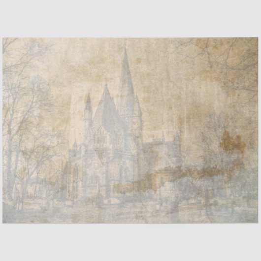 Ontwerp van de Gothic Castle-reeks 5 Tissuepapier (Voorkant)