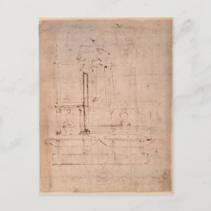 Ontwerp van de graftombe van paus Julius II Briefkaart