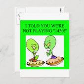 ontwerp van de grappige brugspeler briefkaart (Voorkant / Achterkant)