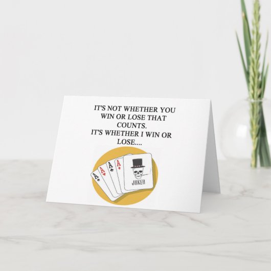 ontwerp van de grappige pokerbrugspeler kaart (Voorkant)