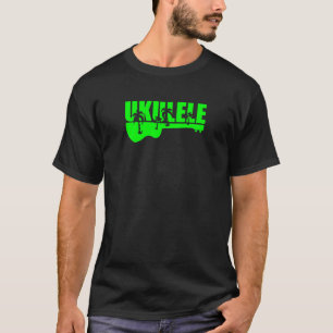 ontwerp van de groene tropische hawaiian uke ukule t-shirt