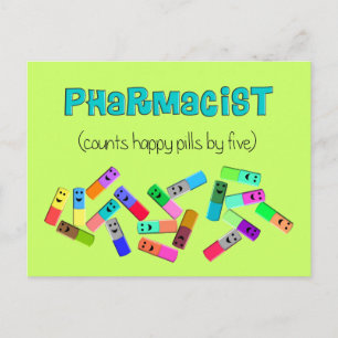 Ontwerp van de "Happy Pills"-apotheek Briefkaart