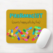 Ontwerp van de "Happy Pills"-apotheek Muismat (Met muis)