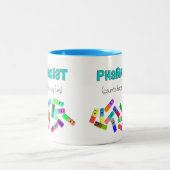 Ontwerp van de "Happy Pills"-apotheek Tweekleurige Koffiemok (Center)