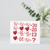 ontwerp van de hartenvergelijking-Valentijnsdag Feestdagenkaart (Staand voorkant)