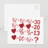 ontwerp van de hartenvergelijking-Valentijnsdag Feestdagenkaart (Voorkant / Achterkant)