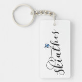 Ontwerp van de hartslak met Griekse vlag Sleutelhanger (Voorkant)