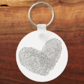 Ontwerp van de harttekst in de miniafdrukweergave sleutelhanger (Voorkant)