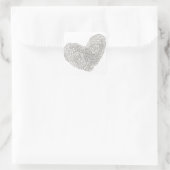 Ontwerp van de harttekst in de miniafdrukweergave vierkante sticker (Tas)