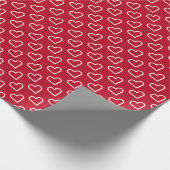 Ontwerp van de hartvorm in rood omslagpapier cadeaupapier (Hoek)